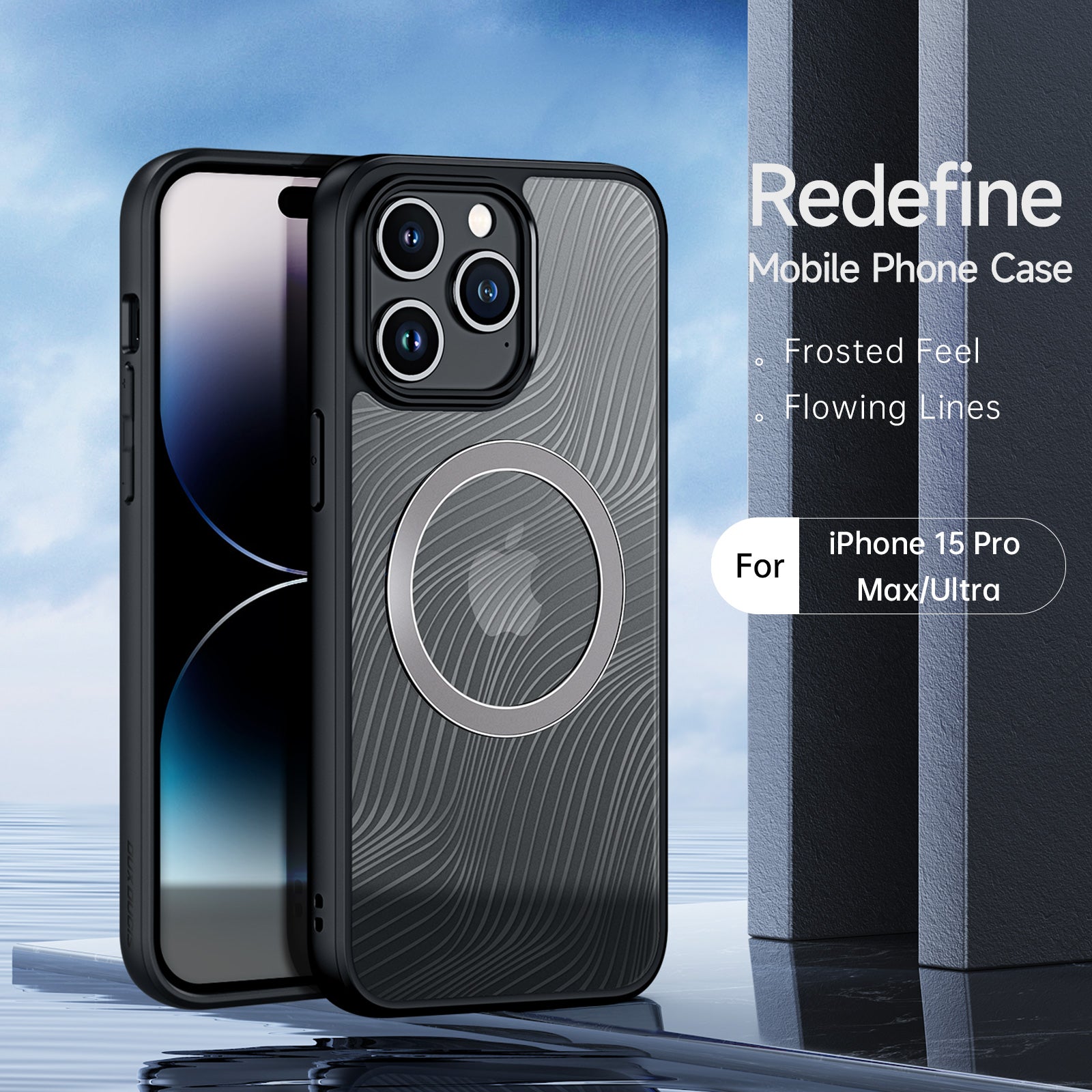 DUX DUCIS Aimo Series til iPhone 15 Pro Max magnetisk telefoncover Matt TPU PC-cover (REACH-certificering) DUX DUCIS Aimo Series til iPhone 15 Pro Max magnetisk telefoncover Matt TPU PC-cover (REACH-certificering)